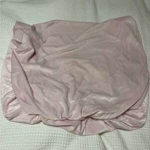 Pottery barn kids fleece pink crib sheet